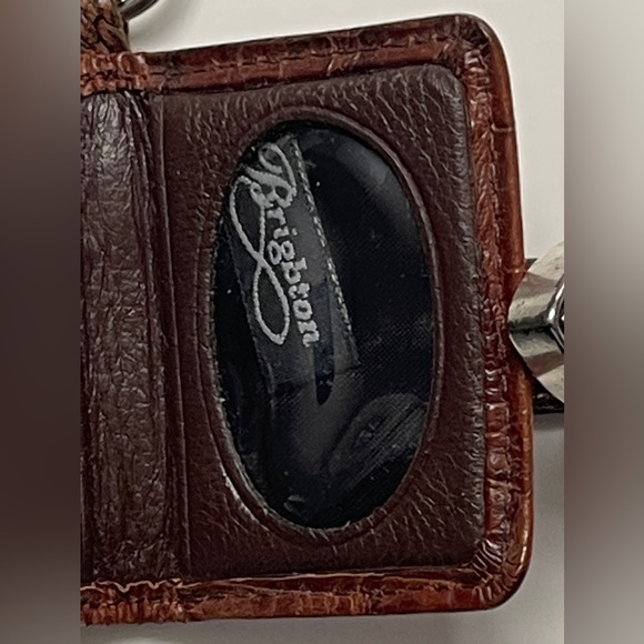 Vintage Brighton “One World” Faux-Croc Key Chain Purse Charm w/ Photo Locket - Picture 7 of 12